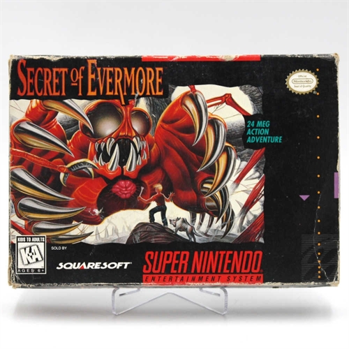 Secret of Evermore - Komplet i Æske - SNES - (USA) (C Grade) (Genbrug)